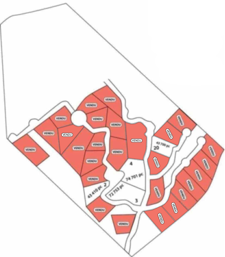 Carte des terrains
